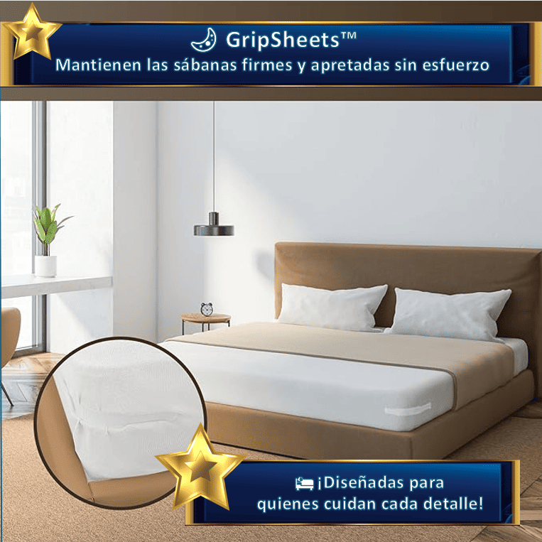 GripSheets™ Sujetadores de Sábanas Antideslizantes x4