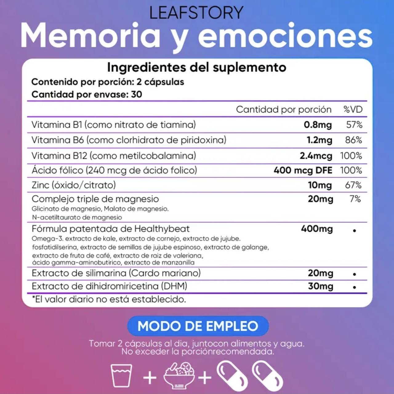🧠 NeuroVibe™ Suplemento avanzado para el Cerebro, Ánimo y Nervios