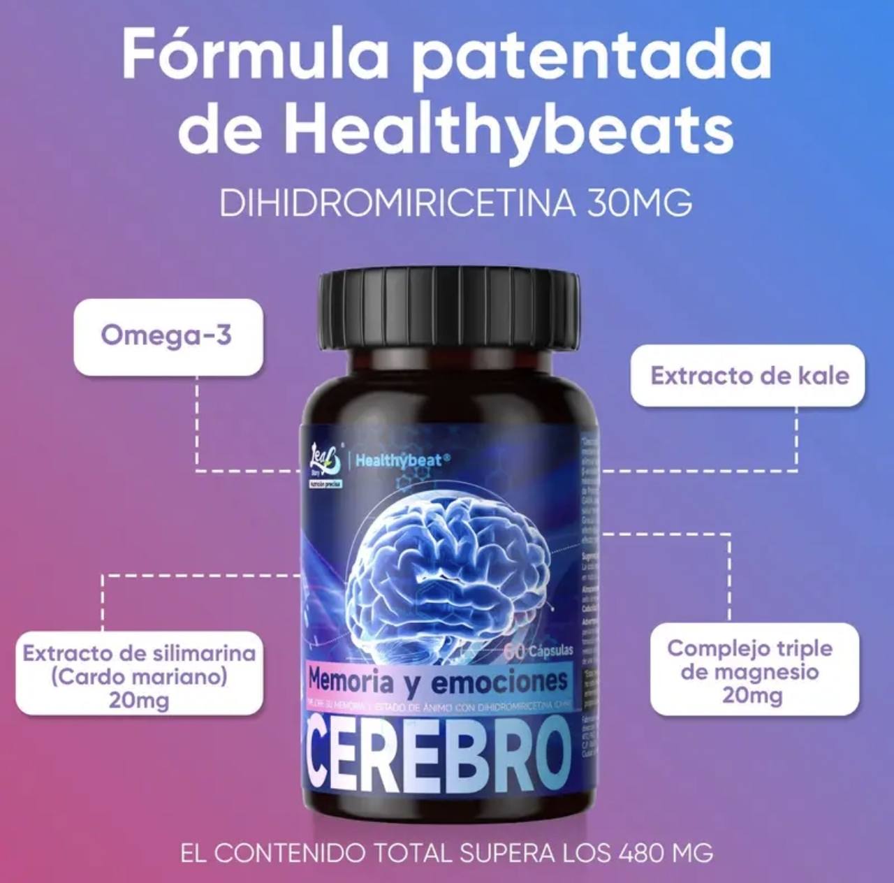 🧠 NeuroVibe™ Suplemento avanzado para el Cerebro, Ánimo y Nervios