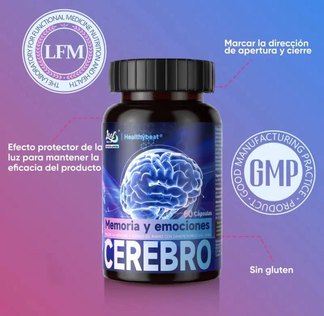 🧠 NeuroVibe™ Suplemento avanzado para el Cerebro, Ánimo y Nervios