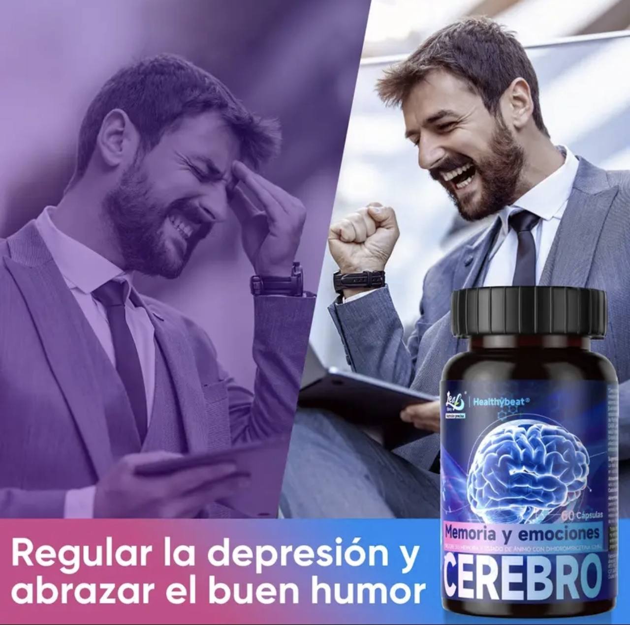 🧠 NeuroVibe™ Suplemento avanzado para el Cerebro, Ánimo y Nervios