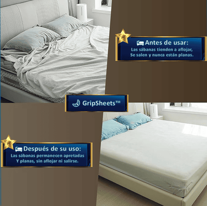 GripSheets™ Sujetadores de Sábanas Antideslizantes x4