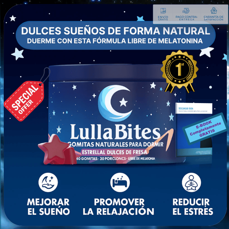 🌙 LullaBites™ Gomas Naturales para Dormir 60 CP