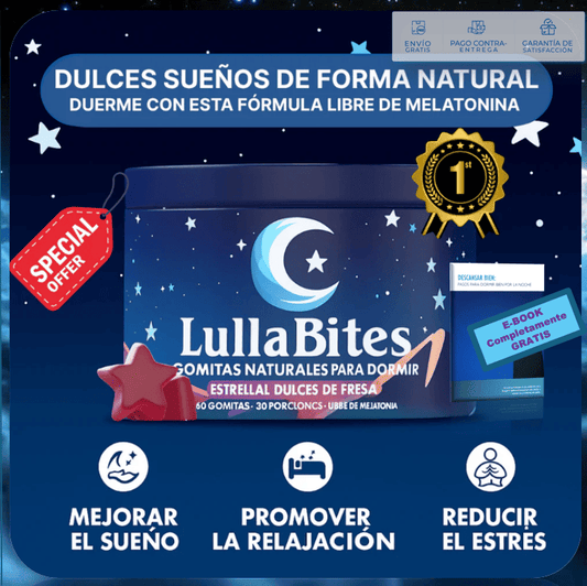 🌙 LullaBites™ Gomas Naturales para Dormir 60 CP
