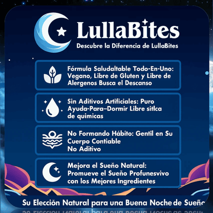 🌙 LullaBites™ Gomas Naturales para Dormir 60 CP