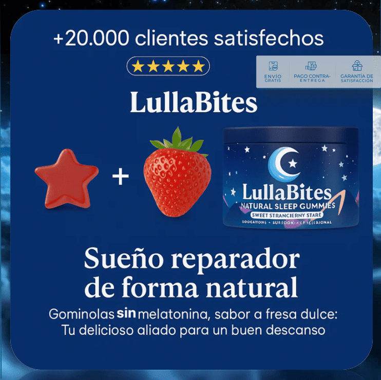 🌙 LullaBites™ Gomas Naturales para Dormir 60 CP