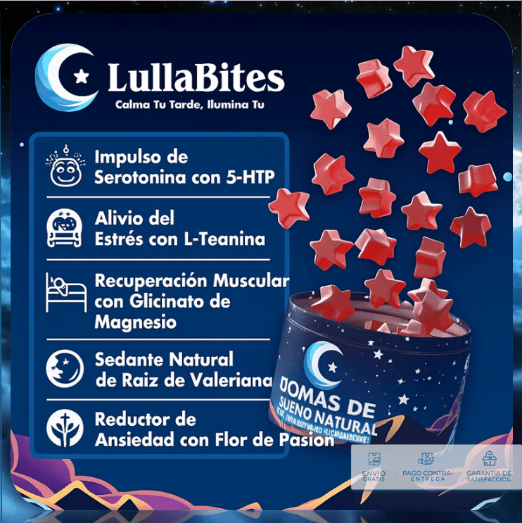 🌙 LullaBites™ Gomas Naturales para Dormir 60 CP