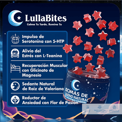 🌙 LullaBites™ Gomas Naturales para Dormir 60 CP
