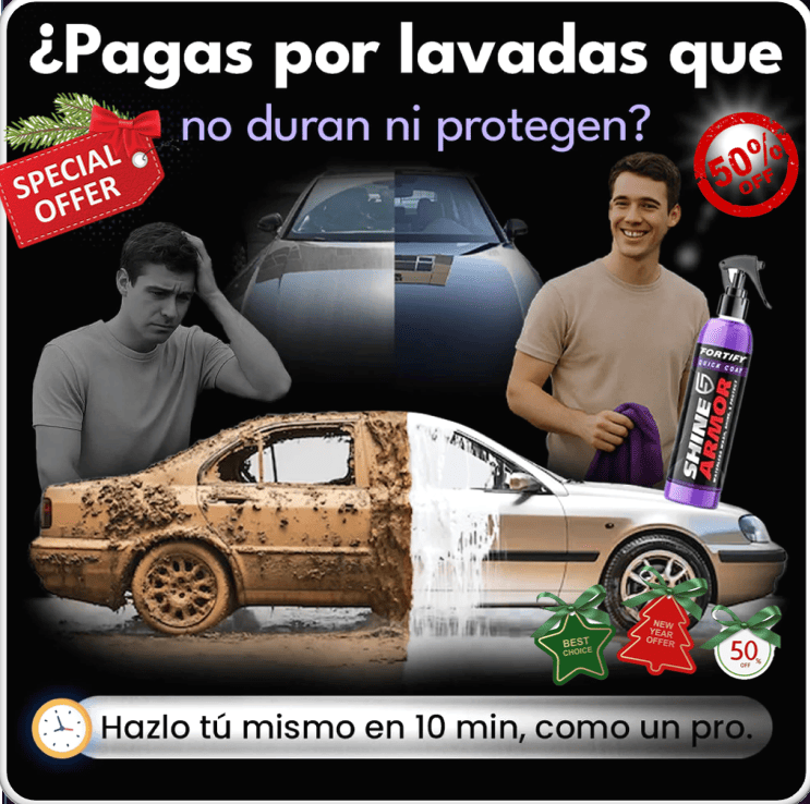 🌟 ShineArmor™ 3 en 1: Lava, Pule y Protege en un solo paso