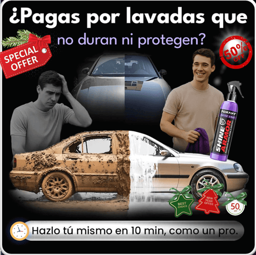 🌟 ShineArmor™ 3 en 1: Lava, Pule y Protege en un solo paso