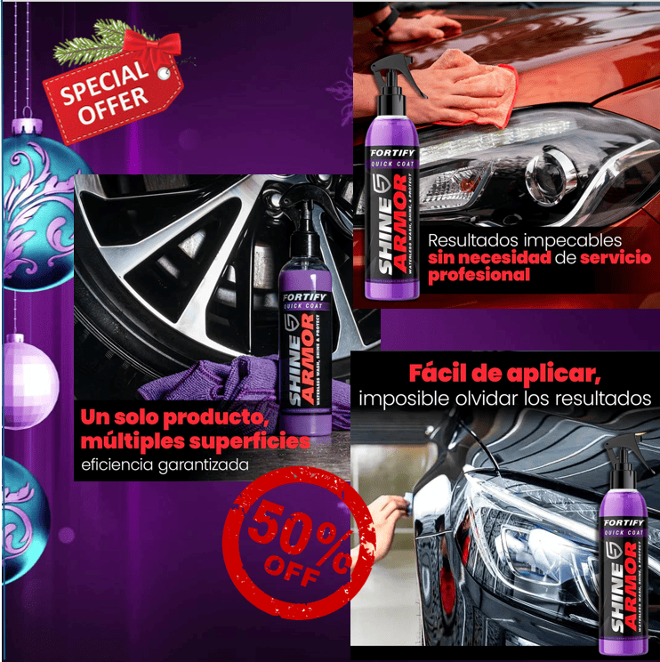 🌟 ShineArmor™ 3 en 1: Lava, Pule y Protege en un solo paso