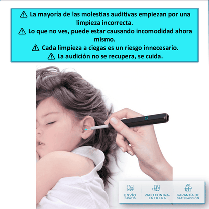 🦻ClearView Pro™ Limpiador de oídos inteligente con cámara HD