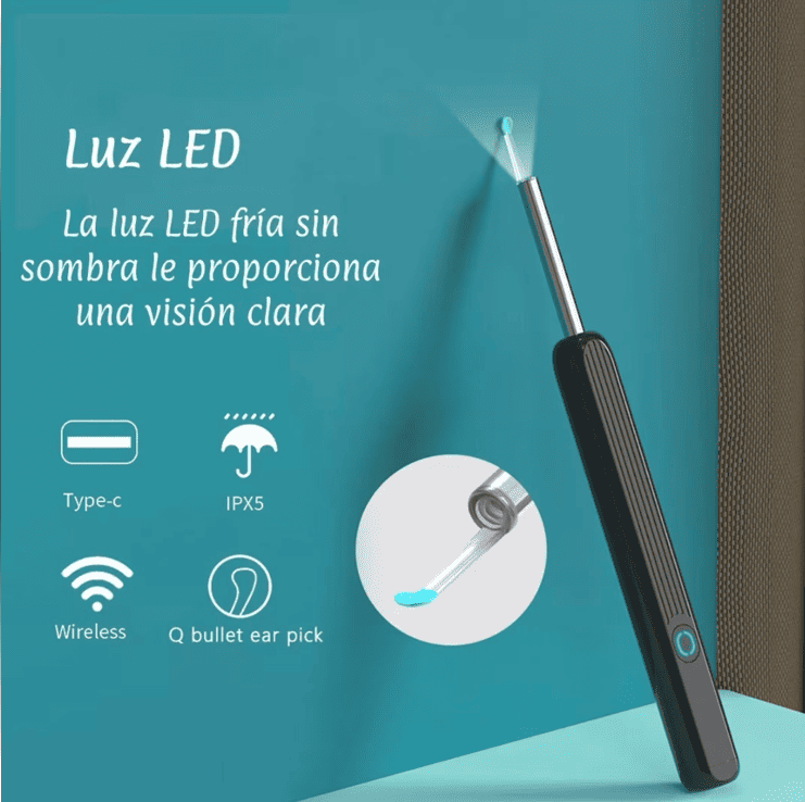 🦻ClearView Pro™ Limpiador de oídos inteligente con cámara HD